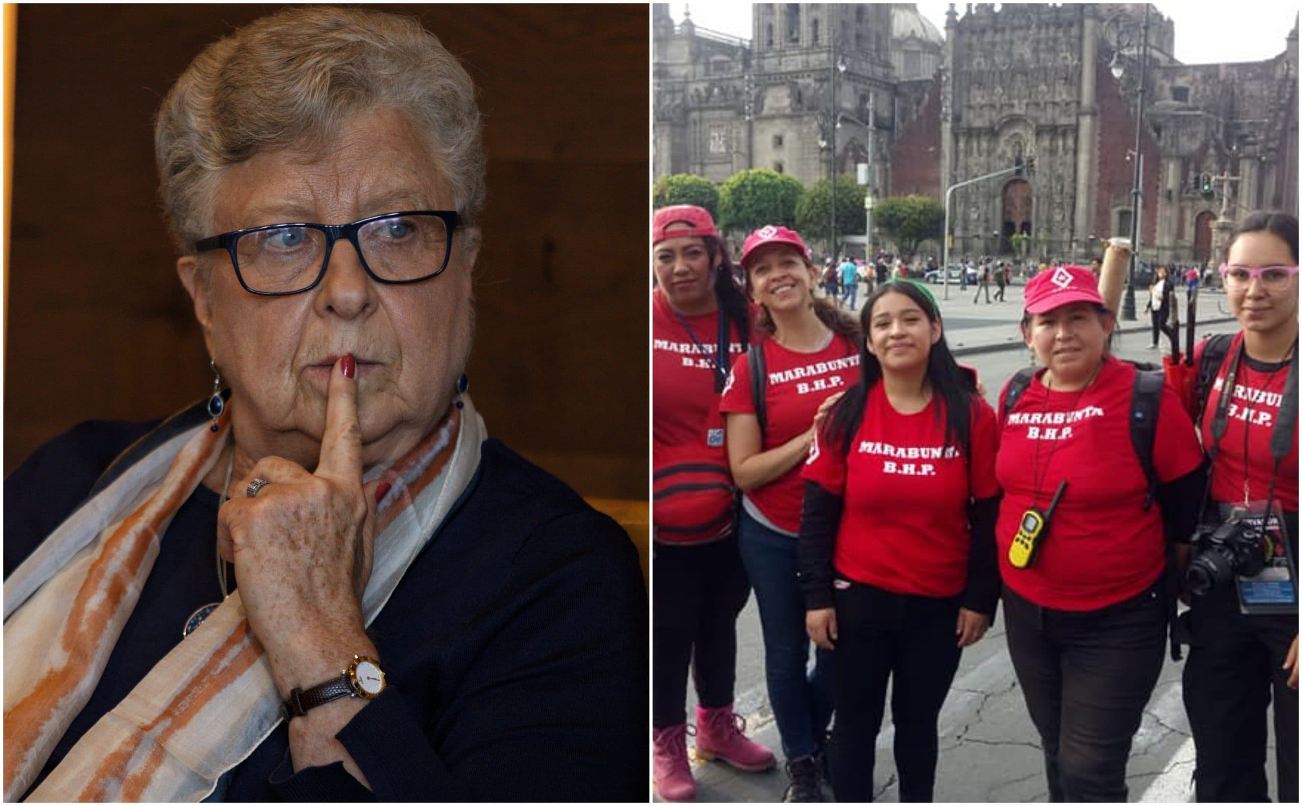Clara Jusidman e integrantes de la brigada Marabunta • Foto: Cuartoscuro