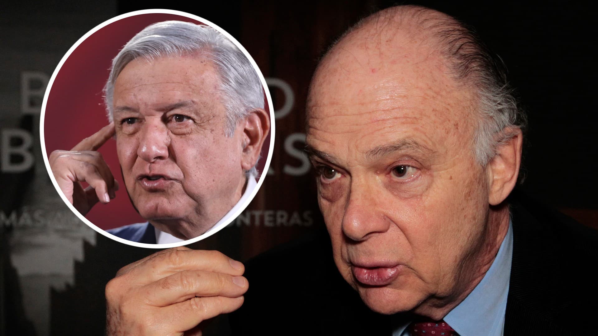 El presidente Andrés Manuel López Obrador y Enrique Krauze, director de Letras Libres. Foto: especial