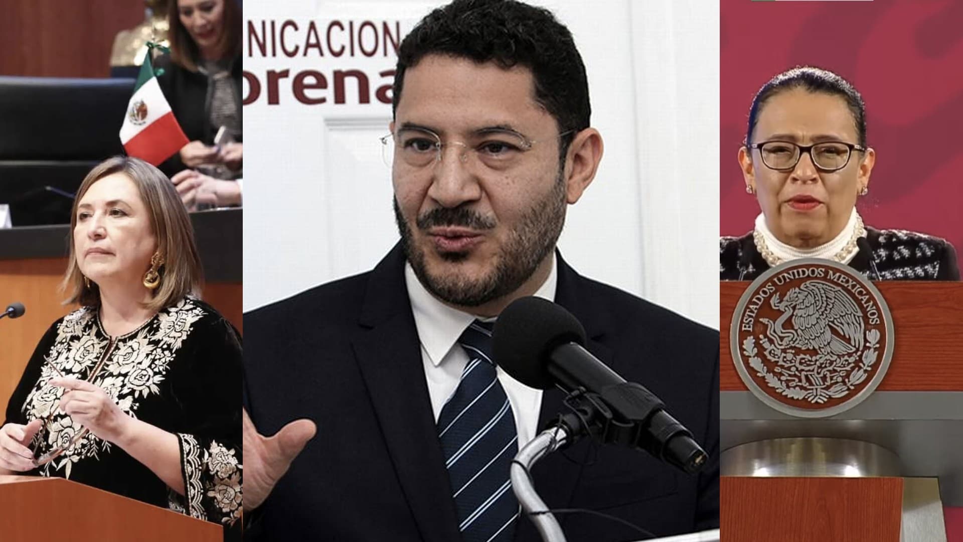 Xóchitl Gálvez, Martí Batres, Rosa Icela