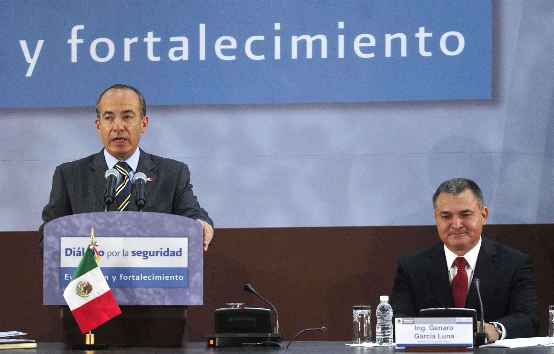 García Luna y Felipe Calderón