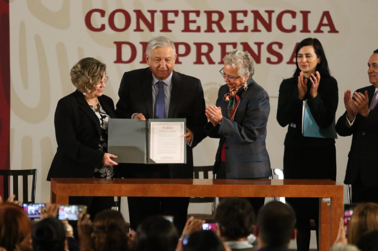 El presidente de México aseguró que "no puede haber feminismo sin humanismo" • Foto: Victoria Valtierra/Cuartoscuro