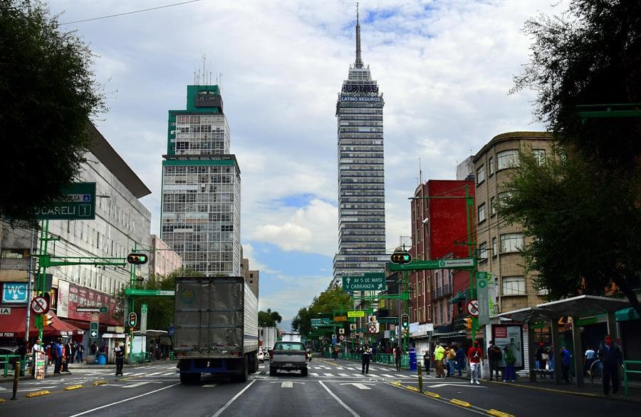 Eje Central Lázaro Cárdenas, en la Ciudad de México. Foto: EFE.