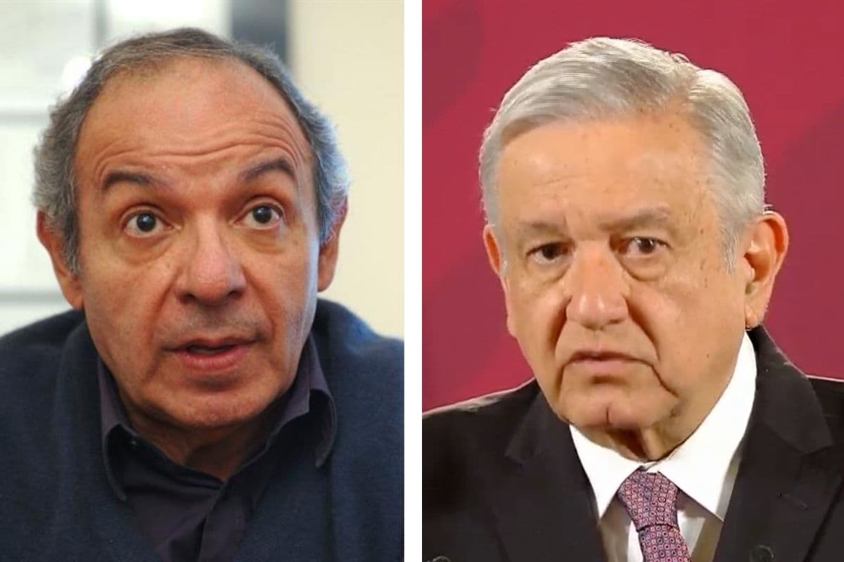 (i) El escritor Héctor Aguilar Camín. Foto: EFE. (d) El presidente Andrés Manuel López Obrador. Foto: Especial.