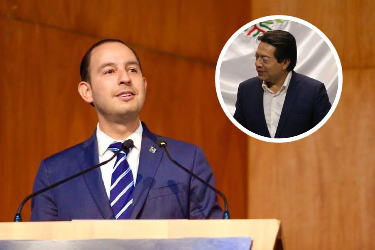 Marko Cortés, dirigente nacional del PAN, y Mario Delgado, presidente de Morena. Foto: Especial