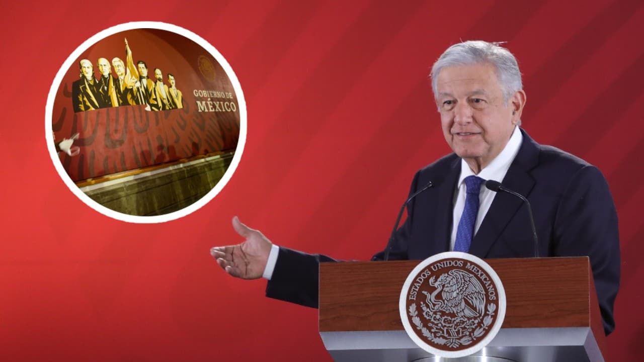 Ayuntamiento de Culiacán incluye a AMLO en mural con Juárez, Morelos e Hidalgo