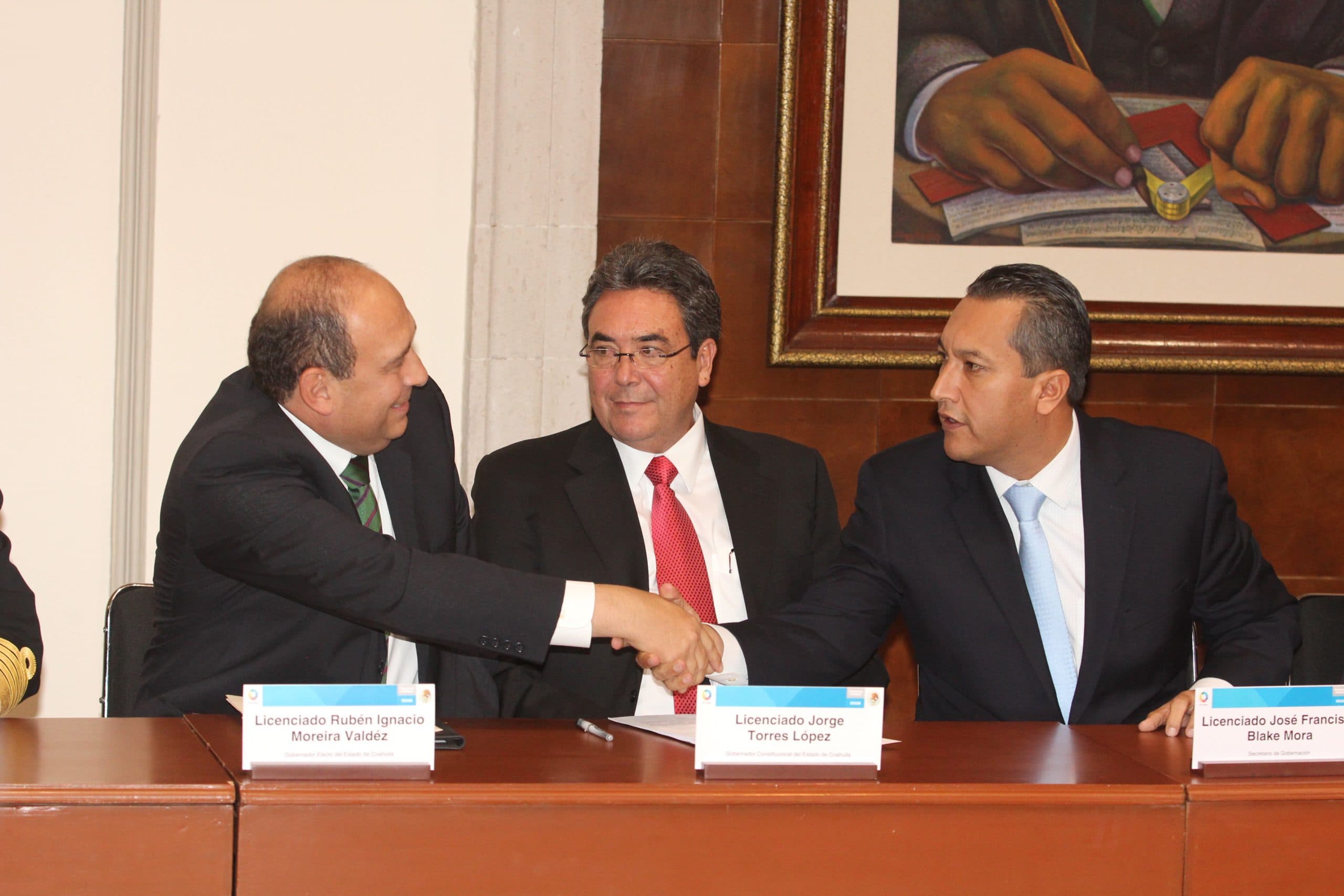 De izquierda a derecha, Rubén Moreira, Jorge Torres y Francisco Blake, en octubre de 2011 • FOTO: Saúl López / Cuartoscuro