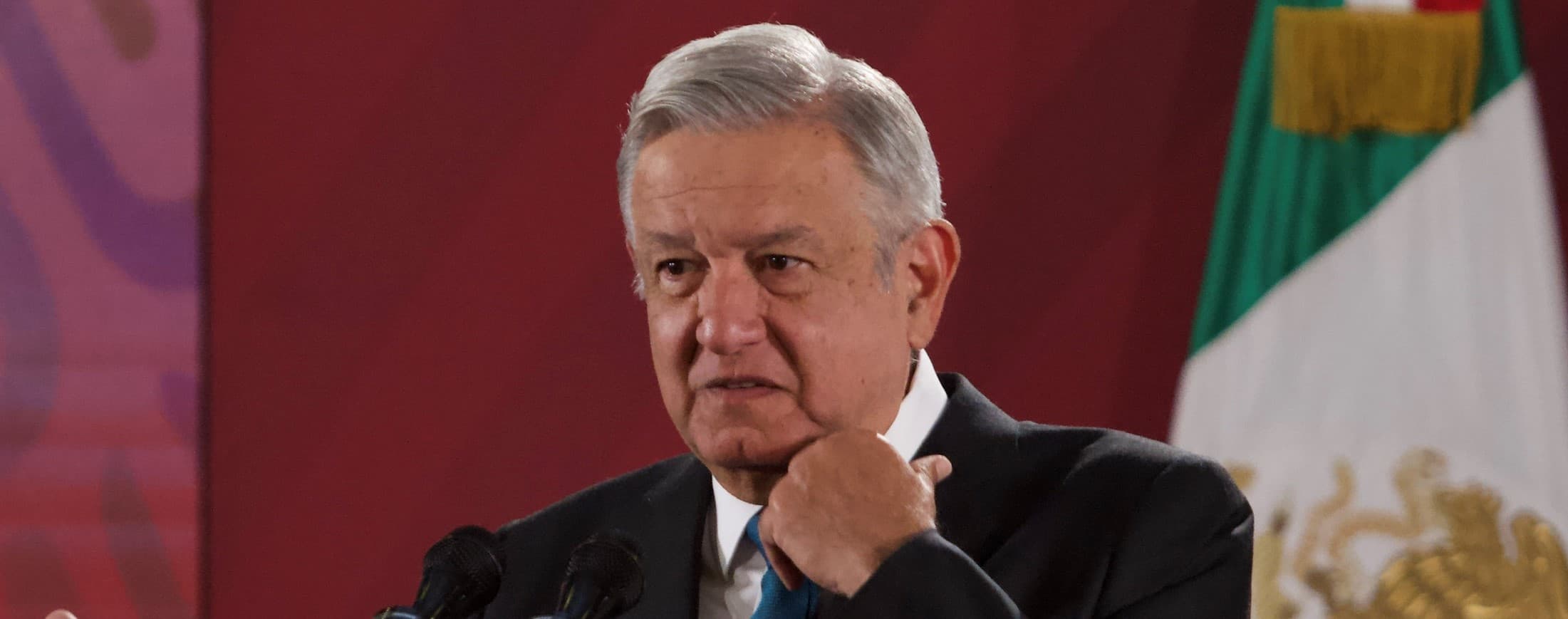 El presidente López Obrador en su conferencia matutina de este martes, en Palacio Nacional • Foto: Andrea Murcia/Cuartoscuro