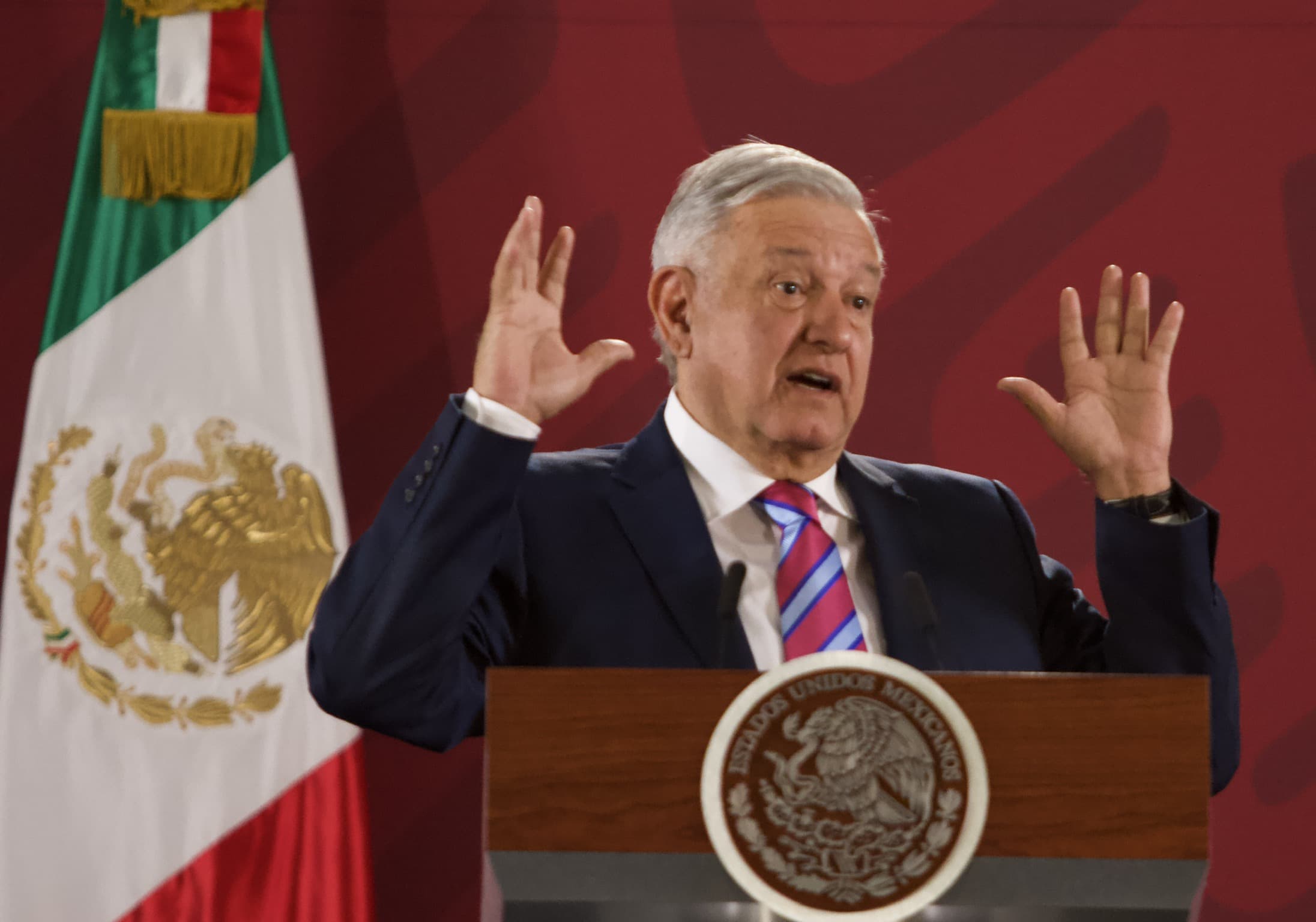 El presidente de México, durante su conferencia matutina de este miércoles • Foto: Andrea Murcia/Cuartoscuro