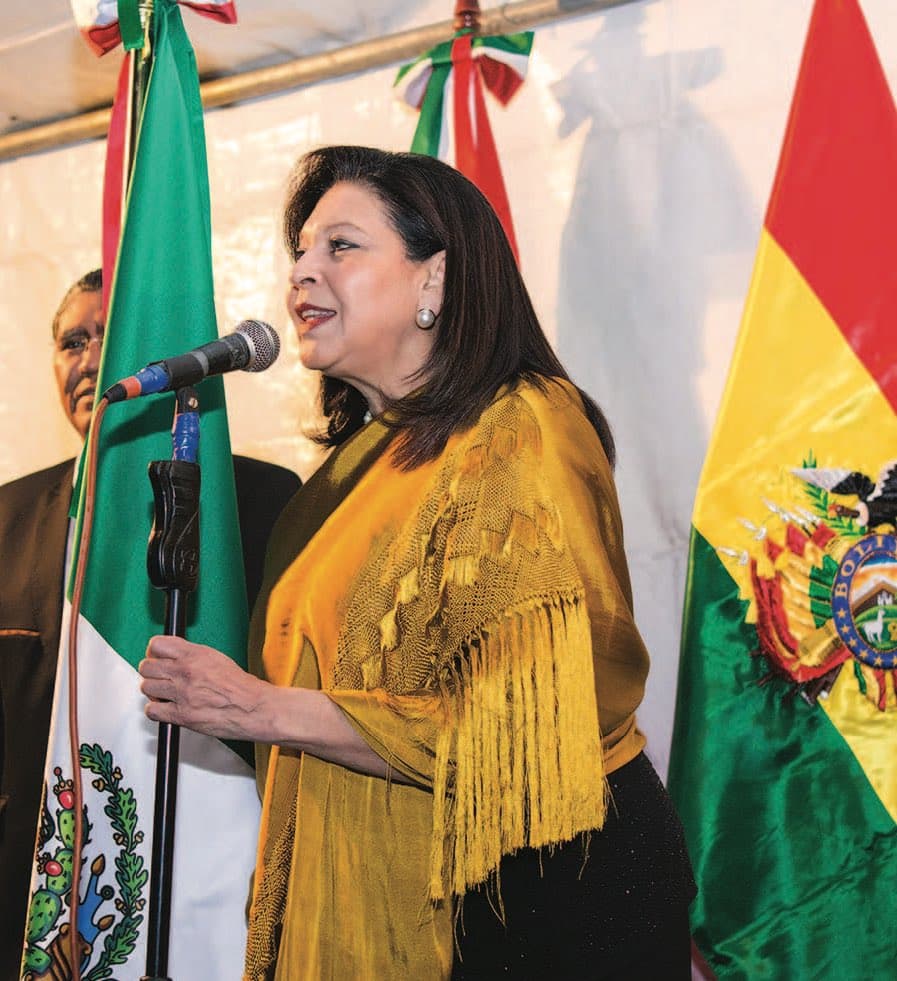 María Teresa Mercado, embajadora de México en Bolivia • Foto: Twitter @fdelatg