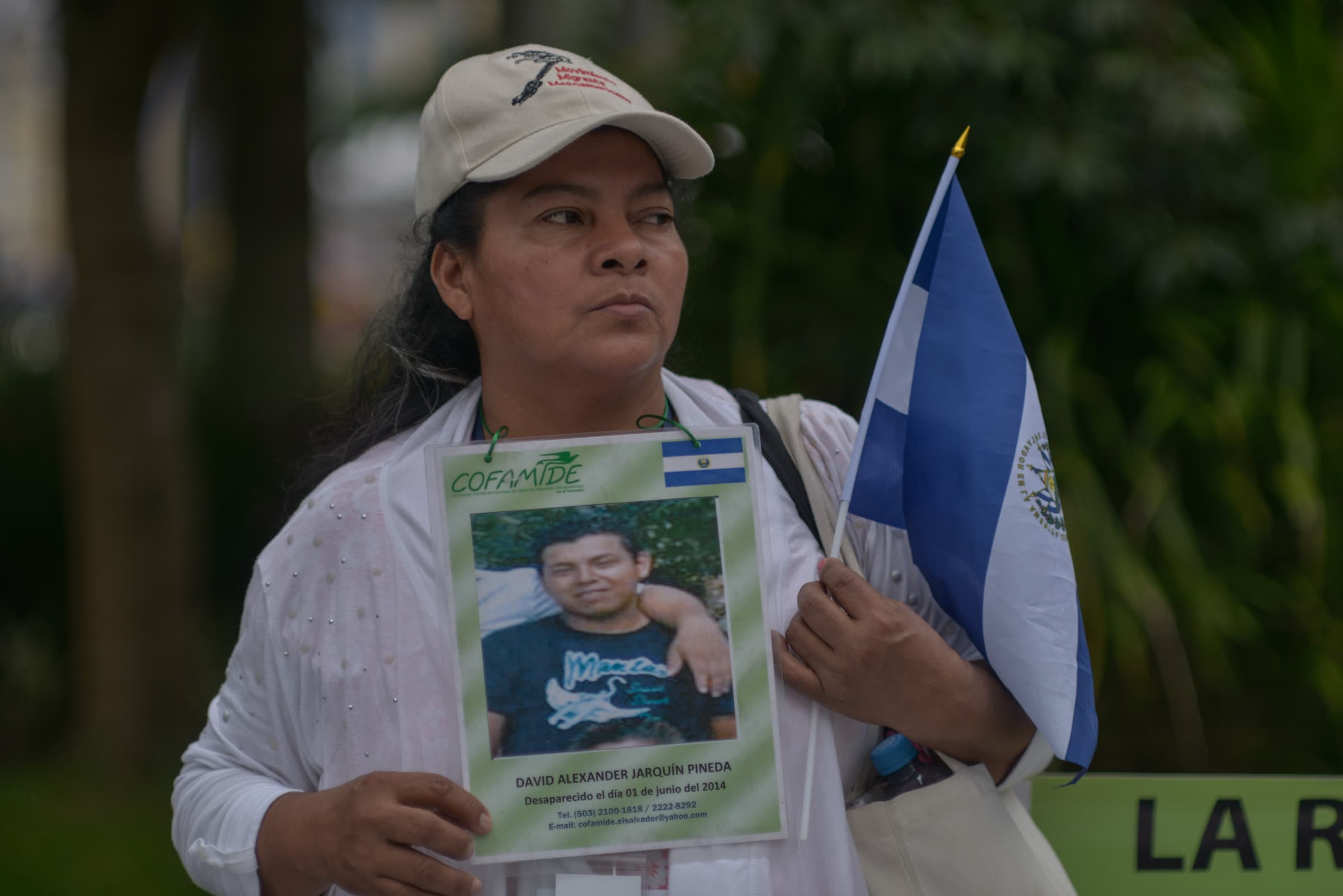 Una integrante de la Caravana de Madres Centroamericanas de Migrantes Desaparecidos, que inició en días pasados • Foto: Isabel Mateos/Cuartoscuro