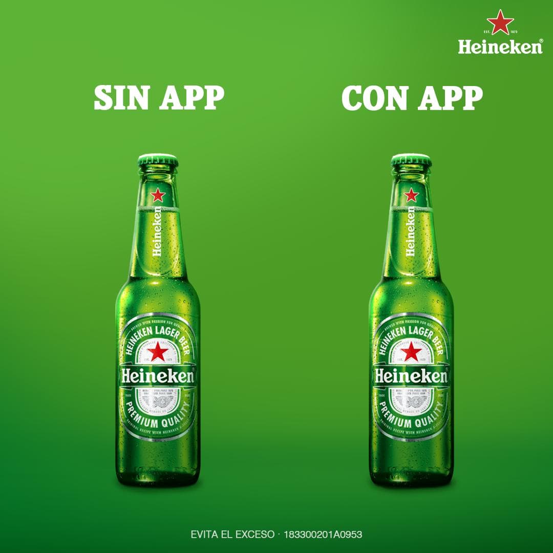 Cervezas Heineken. Fuente: @Heineken_MX