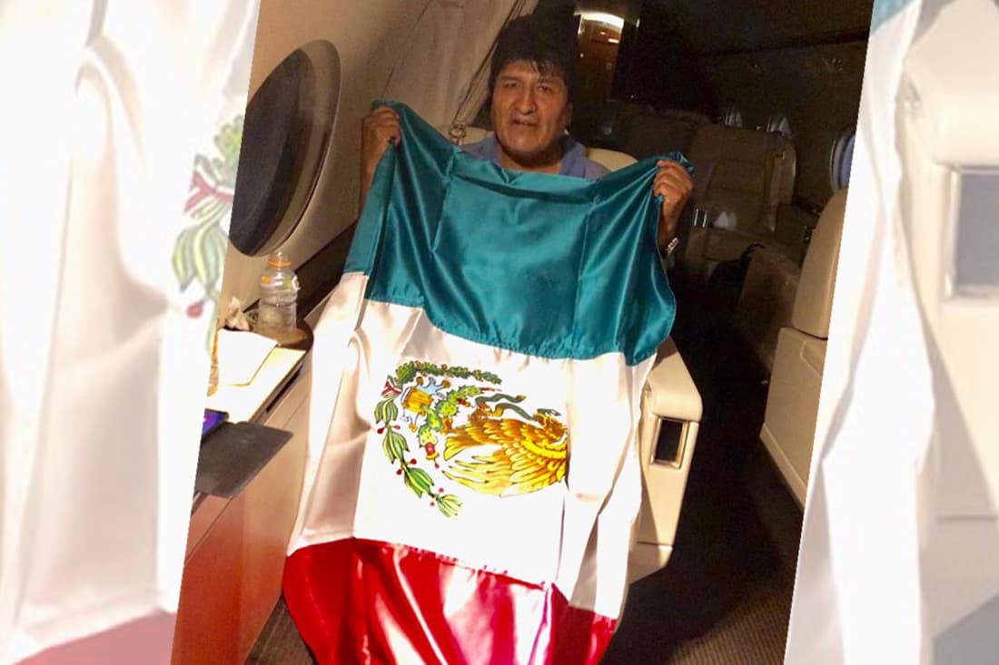 Evo Morales aceptó el asilo político que le ofreció nuestro país por razones humanitarias • Foto: @m_ebrard