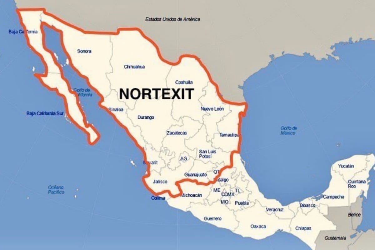 Mapa propuesto por usuarios para la República Norteña. Foto: Especial