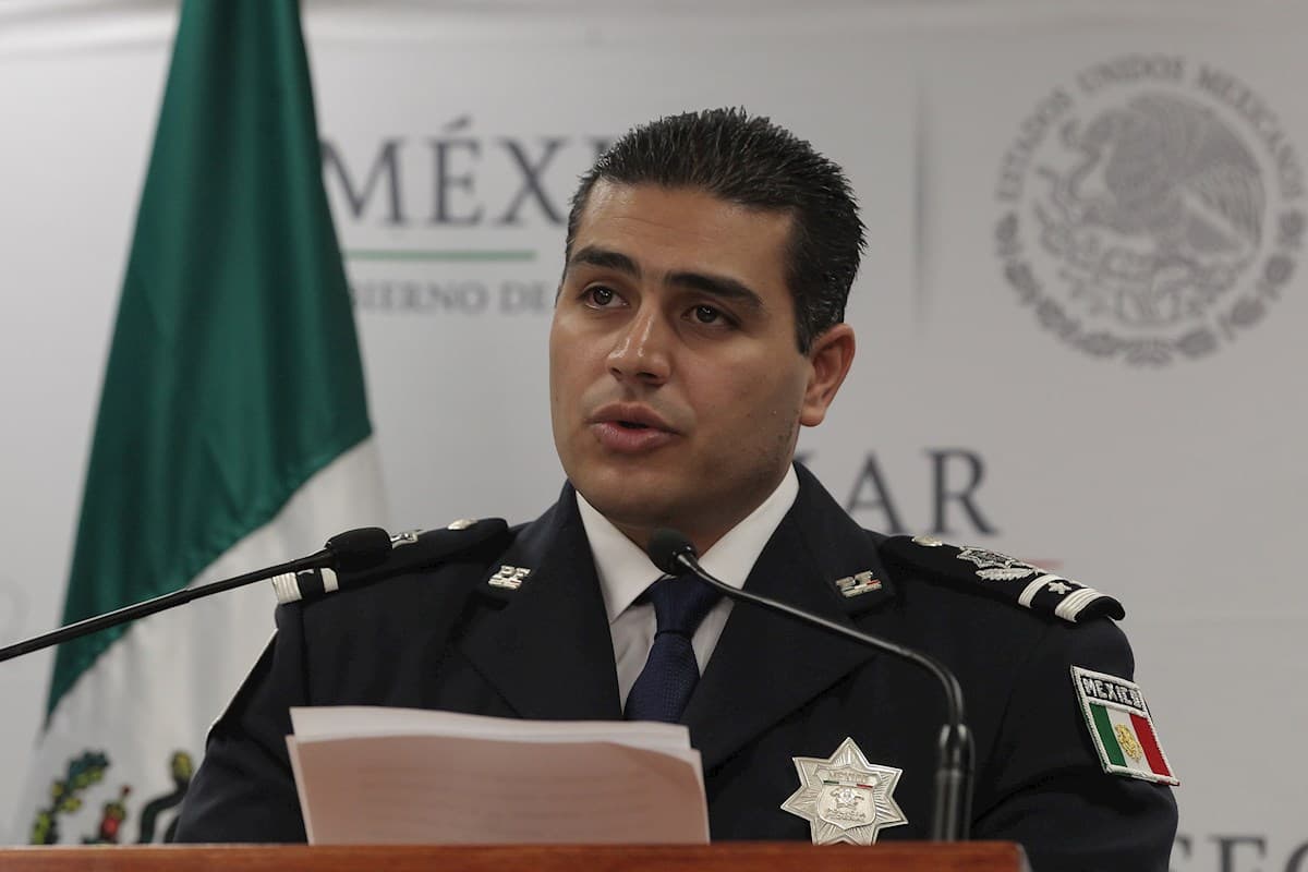 Omar Hamid García Harfuch cuando era jefe de la División de Investigación de la Policía Federal. Foto: EFE.