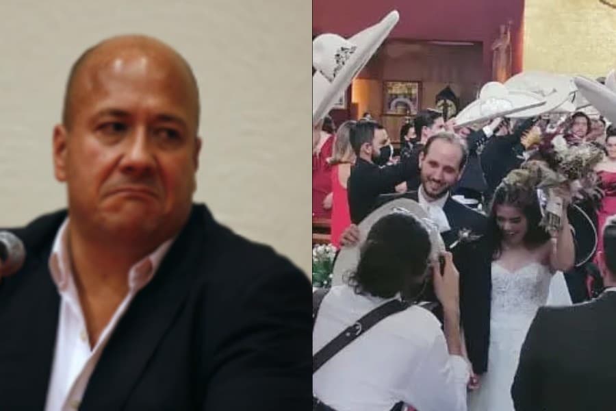 Enrique Alfaro, gobernador de Jalisco y boda la hija de Alejandro Fernández en Zapopan. Foto: Especial