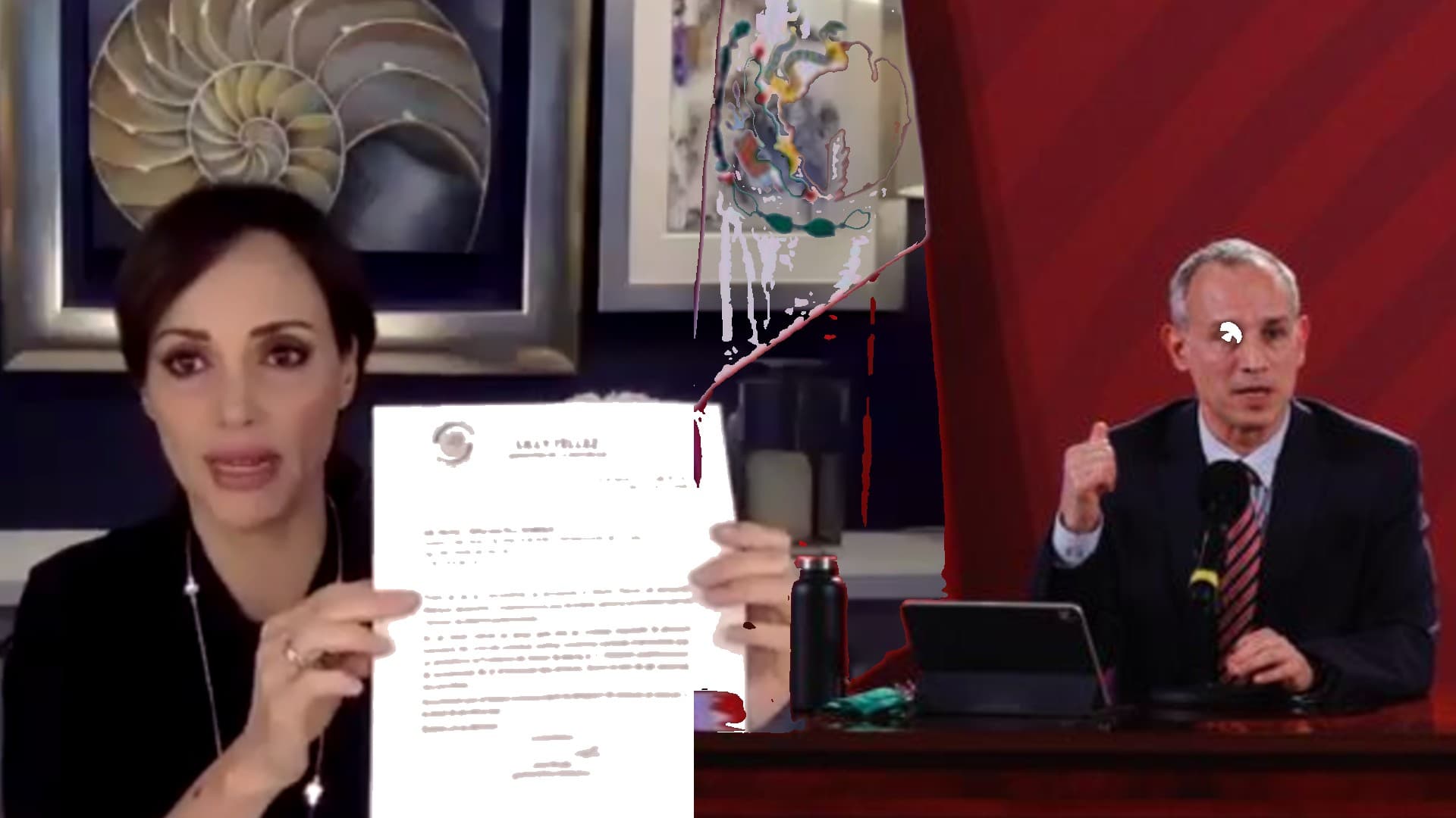 La senadora del PAN, Lilly Téllez y el subsecretario de Prevención y Promoción de la Salud, Hugo López-Gatell, Foto: especial