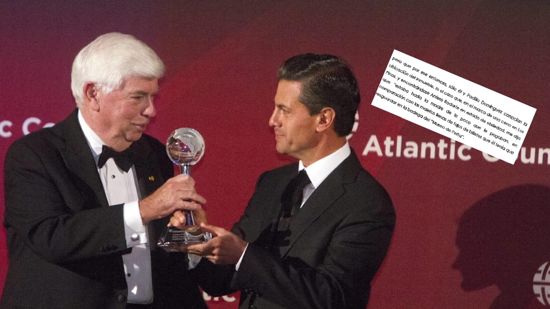 El expresidente Enrique Pena Nieto recibe el Global Citizen Award en EU en septiembre de 2014. Foto: EFE