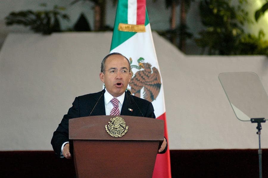 El expresidente Felipe Calderón en 2010. Foto: EFE.