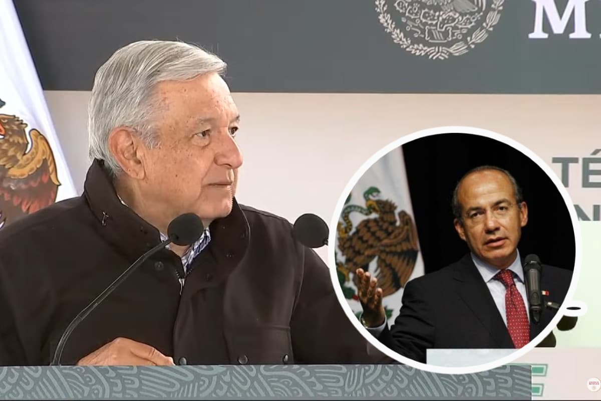 (i) El presidente Andrés Manuel López Obrador. Foto Especial. (d) El expresidente Felipe Calderón. Foto: EFE.