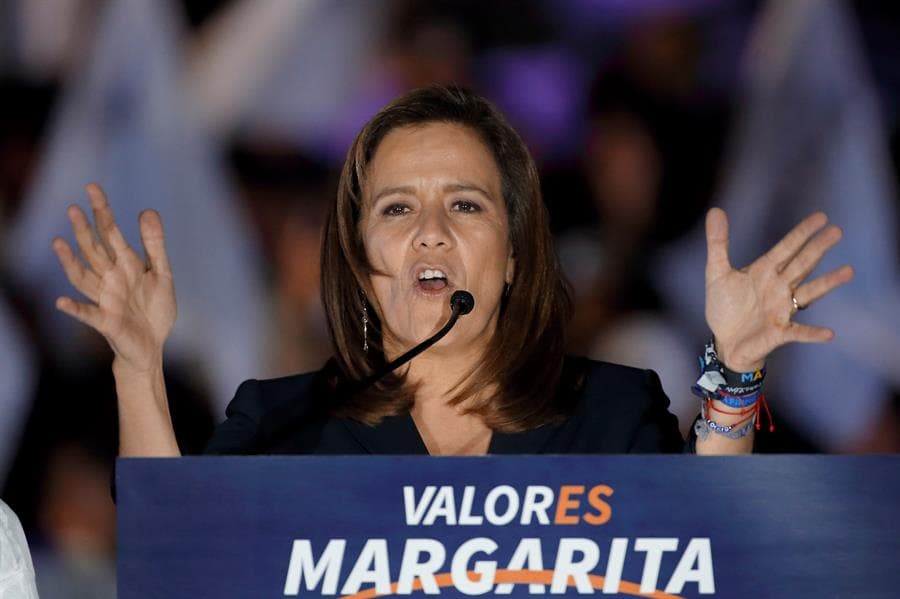 La excandidata a la Presidencia de México, Margarita Zavala en campaña de 2018. Foto: EFE.