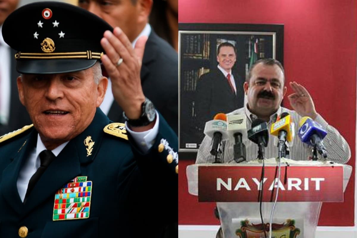 Salvador Cienfuegos, exsecretario de la Defensa y el exfiscal de Nayarit, Édgar Veytia. Foto: especial