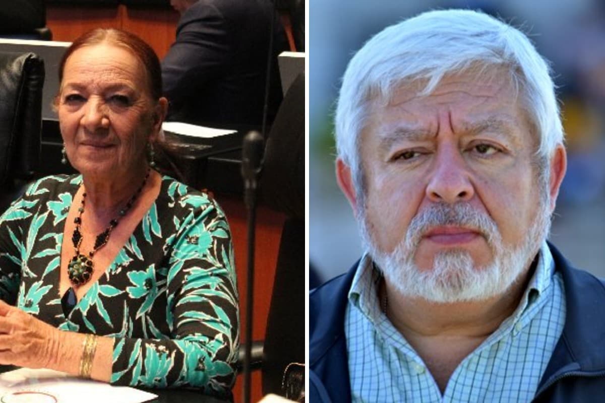 La senadora por Morena, Lucía Trasviña y Jaime Maussan, director de Tercer Milenio. Foto: especial