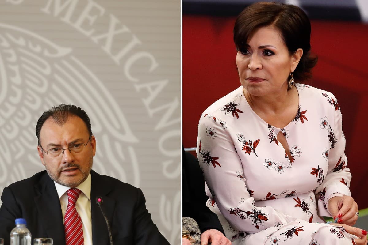 El exsecretario de Hacienda, Luis Videgaray y Rosario Robles, extitular de Sedesol. Foto: especial