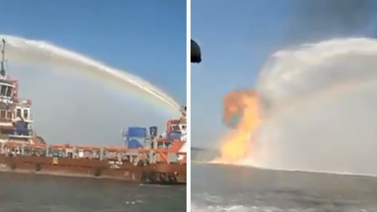 VIDEO: Ducto de Pemex explota frente a Terminal Marítima de Dos Bocas
