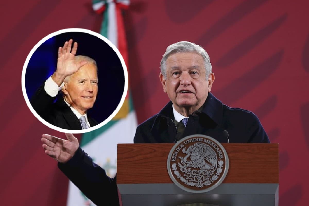 (i) Joe Biden, presidente de EU. (d) Andrés Manuel López Obrador, presidente de México. Foto: EFE.