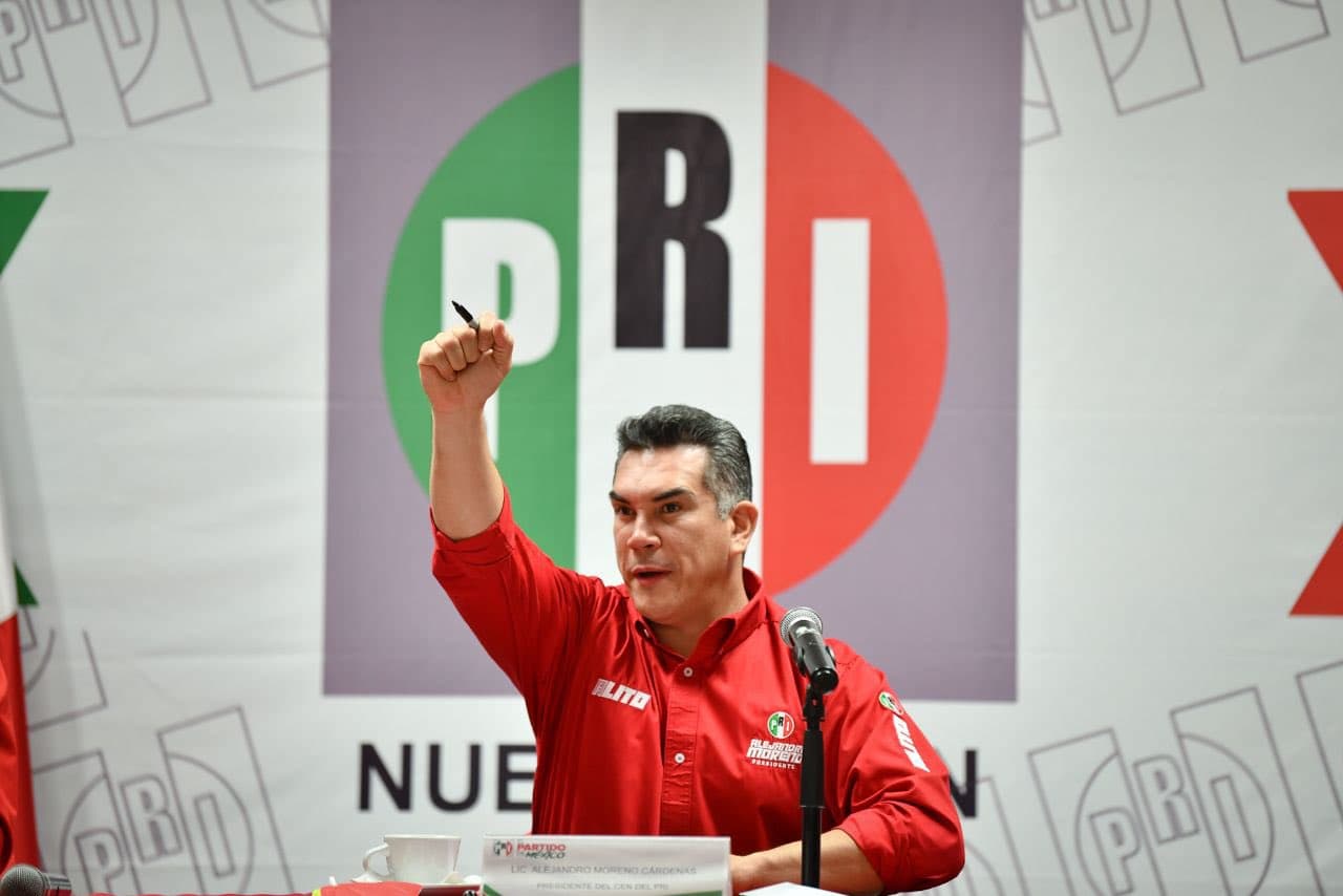El líder del PRI, Alejandro Moreno Cárdenas. Foto: PRI