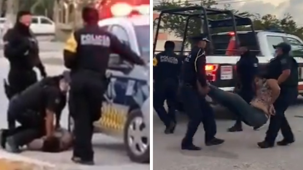 VIDEO: Mujer muere tras ser sometida por policías en Tulum