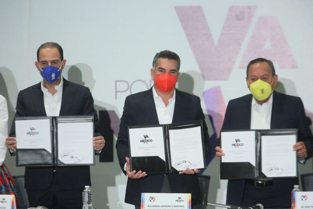 PRI PAN y PRD coalición legislativa