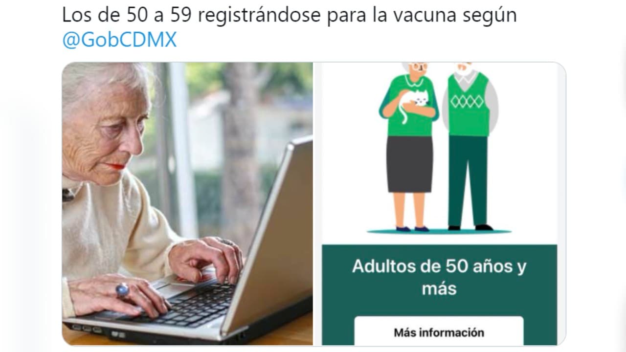 Registro para la vacuna deja memes por imagen de mayores de 50 años