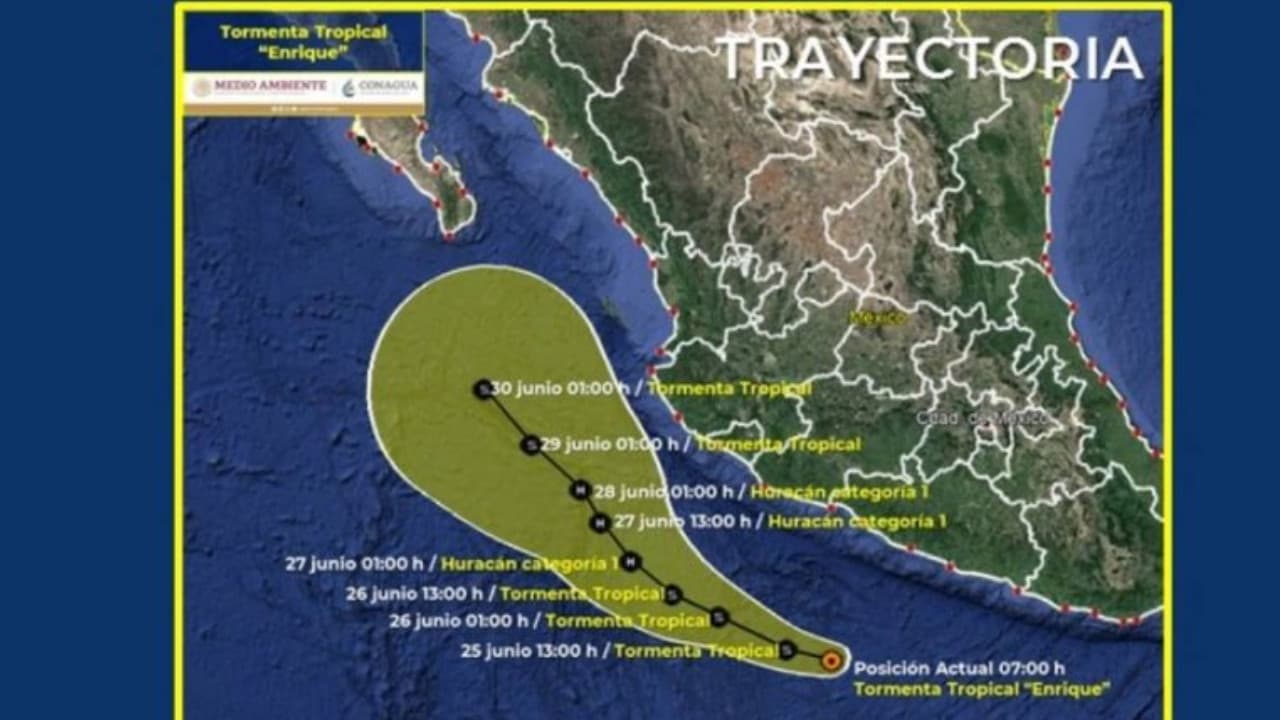 Tormenta tropical Enrique podría convertirse en huracán