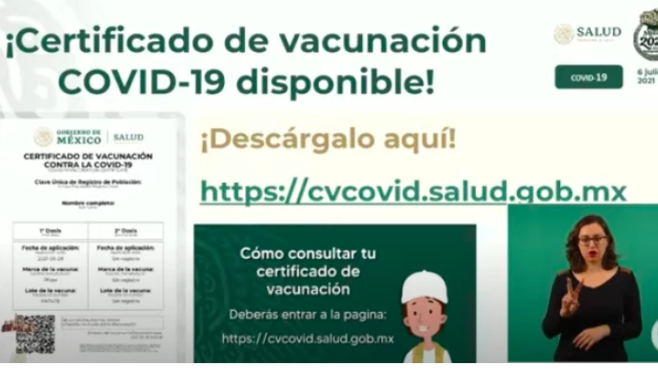 Certificado de vacunación covid 19