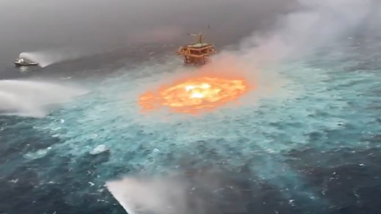 Incendio en el Golfo de México