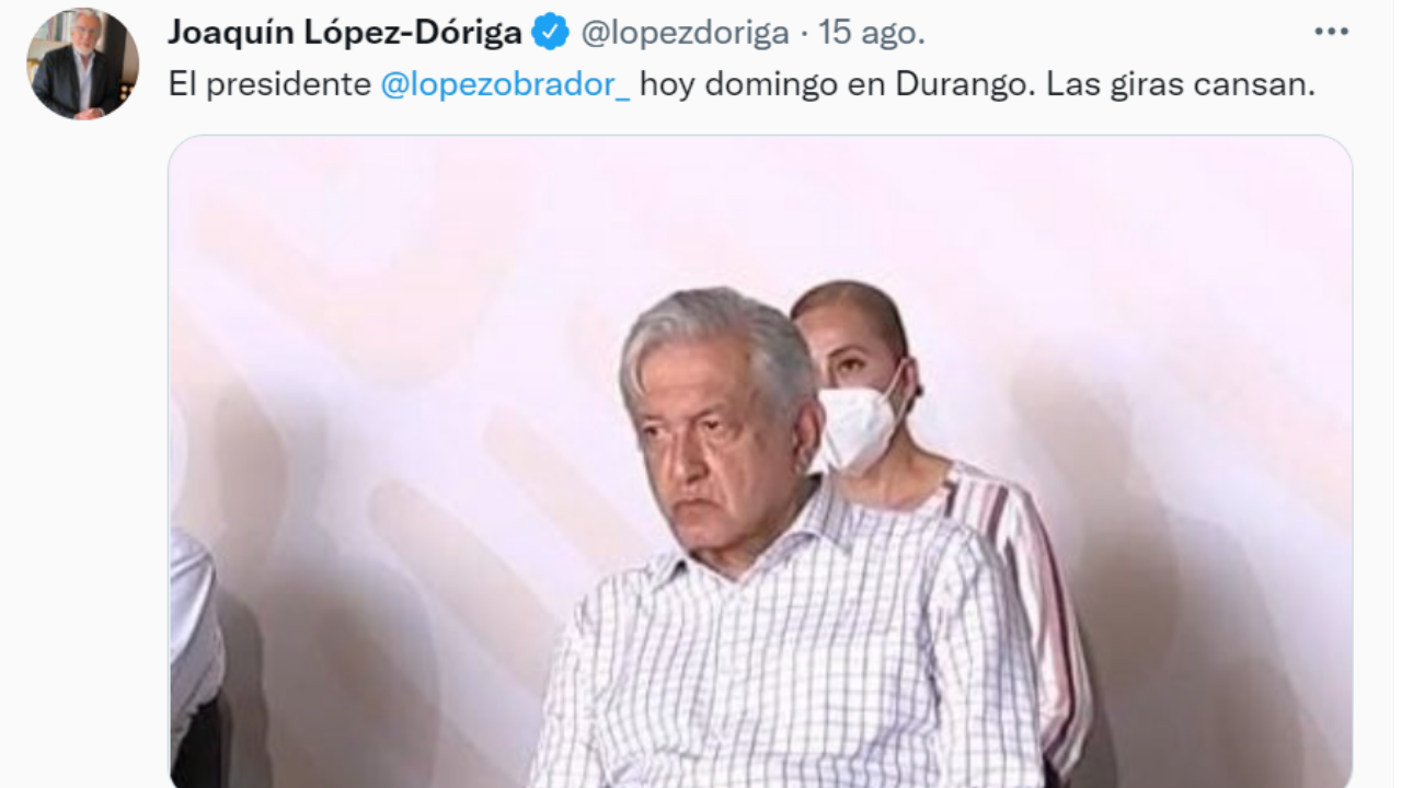 Tuit de Joaquín López-Dóriga