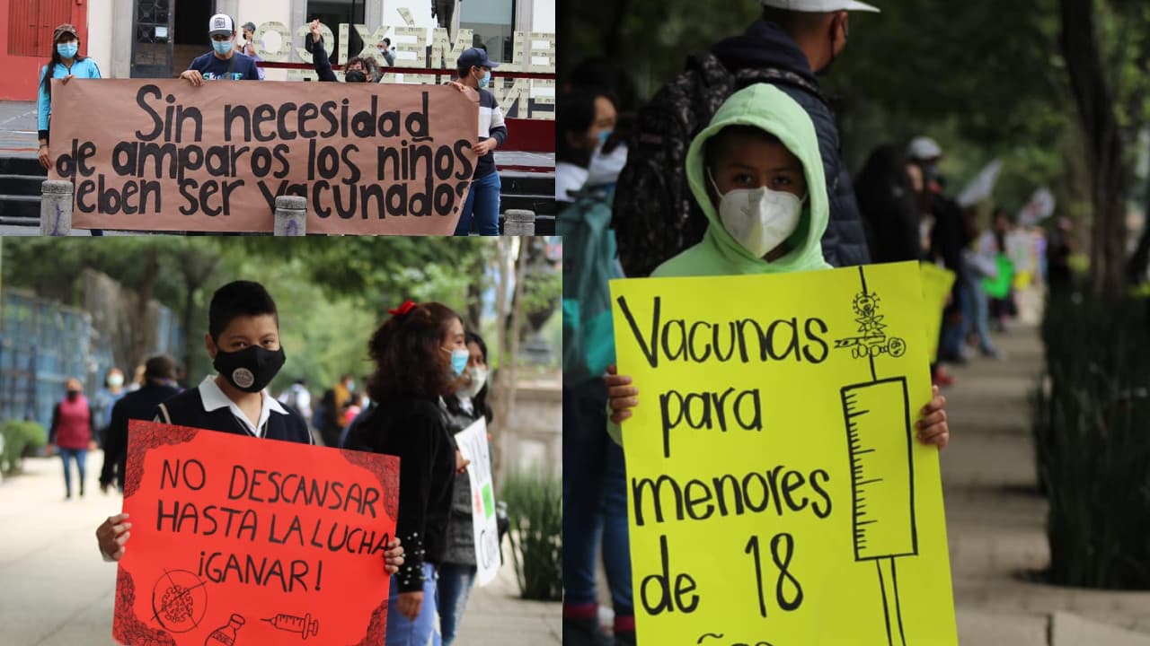 Estudiantes se manifiestan para que sean vacunados los menores de 18 años
