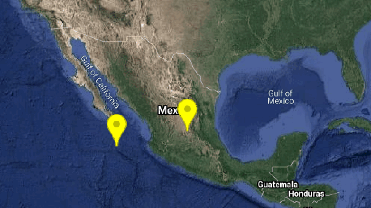 Se registran dos sismos en México