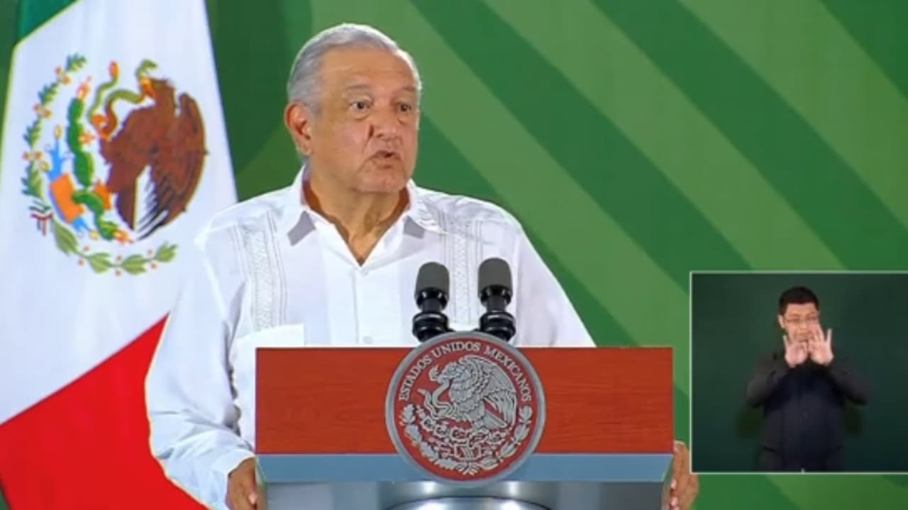 El presidente López Obrador, superviso el avance del Tren Maya