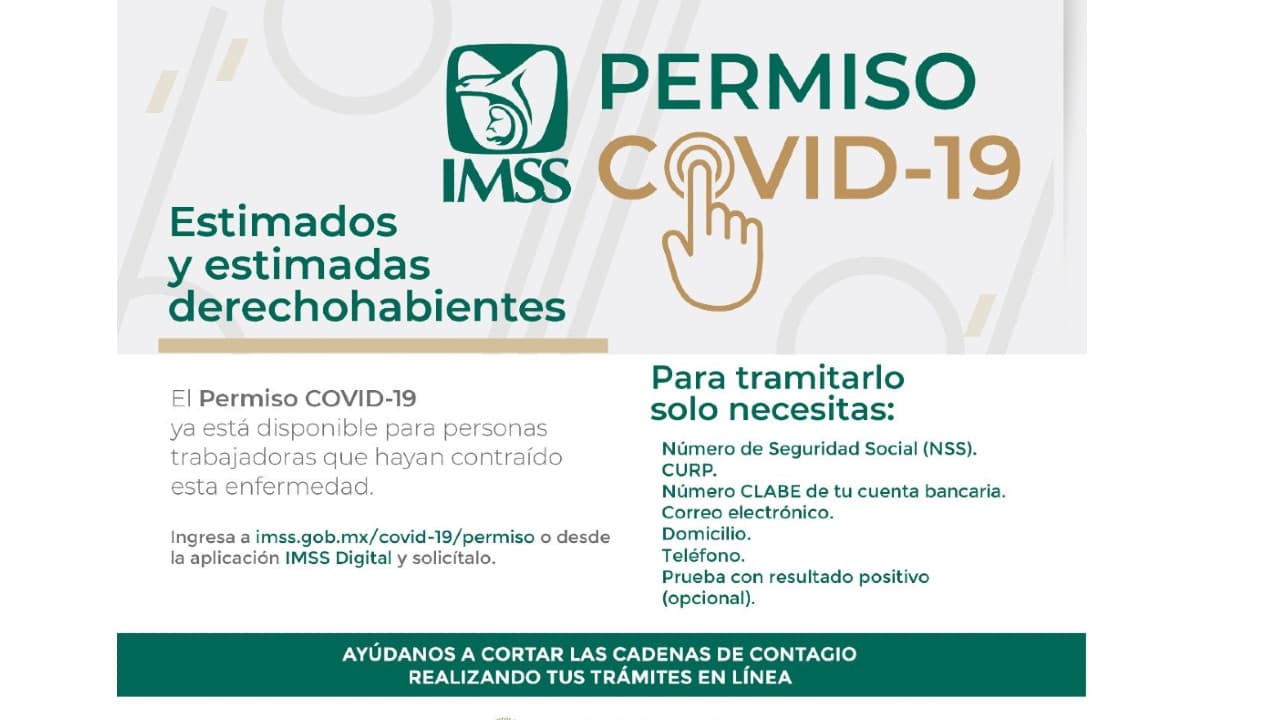 IMSS relanza permiso COVID 3.0 para personas contagiadas de la enfermedad