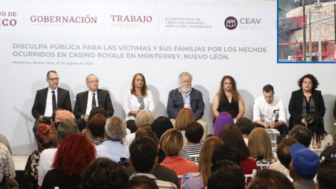 Disculpa a familiares de las personas fallecidas en el Casino Royale de Monterrey