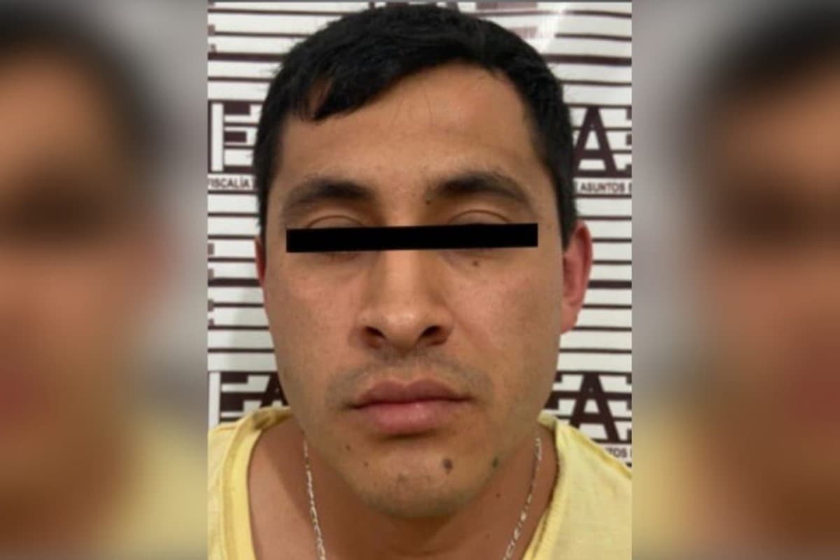 Édgar Alejandro "N", detenido por su probable participación en el asesinato de Luis Miranda Cardoso. Foto: Twitter @FiscalEdomex
