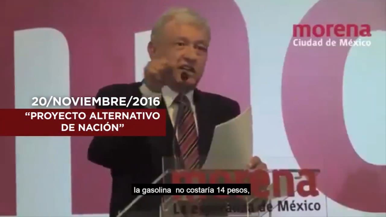 VIDEO: PAN recuerda cuando AMLO prometió litro de gasolina a 10 pesos