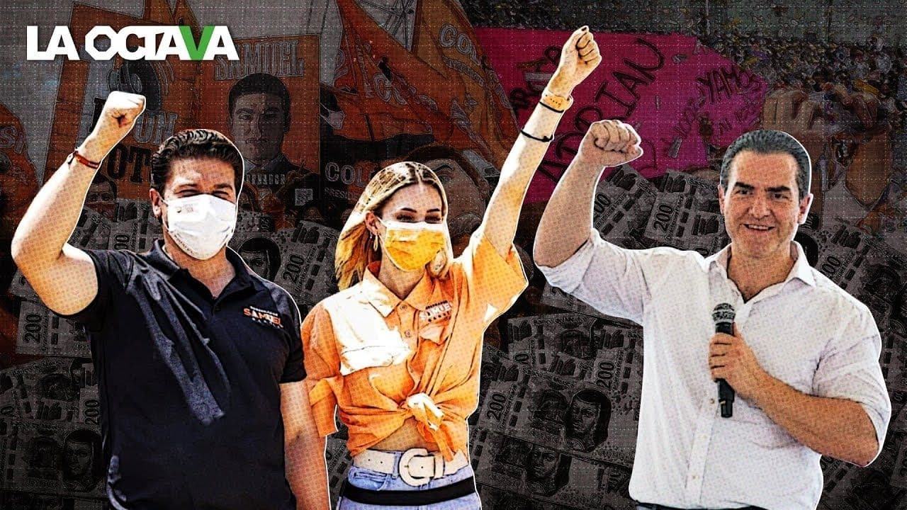 Samuel García, Mariana Rodríguez y Adrián de la Garza